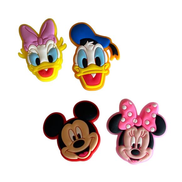 Mickey Mouse SHOE CHARMS 8pc for Croc Clogs Zip Bags Donald Duck Minnie Mouse - Picture 3 of 6
